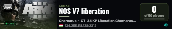 NOS V7 liberation live status badge