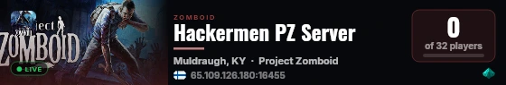 Hackermen PZ Server live status badge