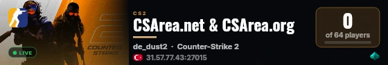 CSArea.net & CSArea.org live status badge