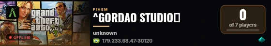 ^GORDAO STUDIO🌈 live status badge