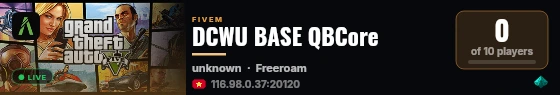 DCWU BASE QBCore live status badge