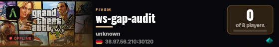 ws-gap-audit live status badge