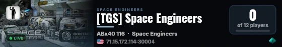 TGS Space Engineers live status badge