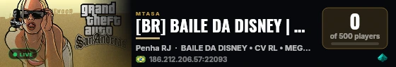 [BR] BAILE DA DISNEY | CV RL | GUERRA NA PENHA | SISTEMA EXCLUSIVO 2026 live status badge
