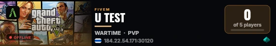 U TEST live status badge