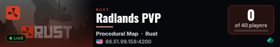Radlands PVP live status badge