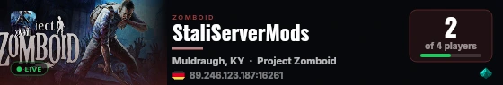 StaliServerMods live status badge