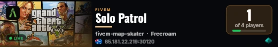 Solo Patrol live status badge