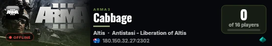 Cabbage live status badge