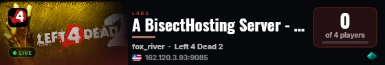 A BisectHosting Server - ba67d80f live status badge