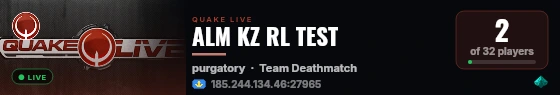 ALM KZ RL TEST live status badge