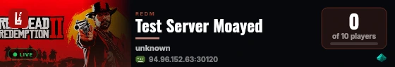Test Server Moayed live status badge