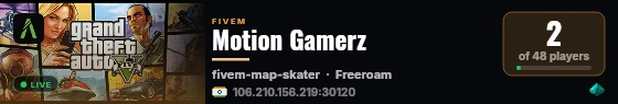 Motion Gamerz live status badge