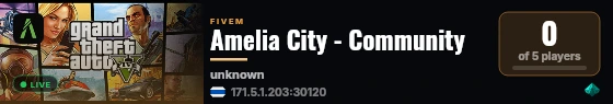 Amelia City - Community live status badge