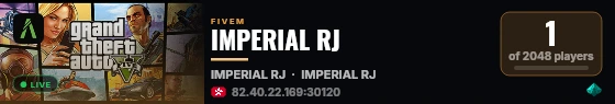 IMPERIAL RJ live status badge