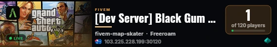 [Dev Server] Black Gum RP [Dev Server] live status badge