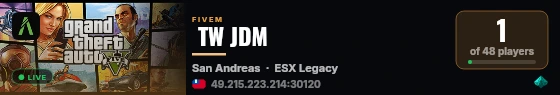  TW JDM live status badge