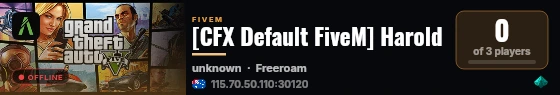 [CFX Default FiveM] Harold live status badge