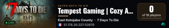 Tempest Gaming | Cozy Apocalypse live status badge
