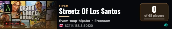 Streetz Of Los Santos live status badge