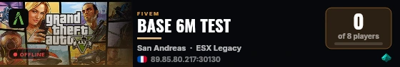 BASE 6M TEST live status badge