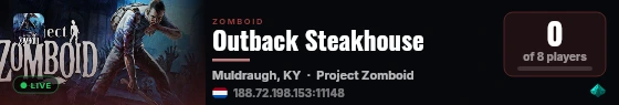 Outback Steakhouse live status badge