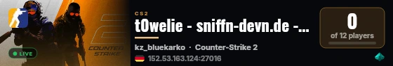 t0welie - sniffn-devn.de - kz live status badge
