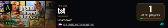 tst live status badge