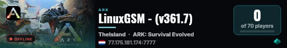 LinuxGSM - (v361.7) live status badge