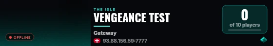 VENGEANCE TEST live status badge