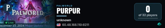 PURPUR live status badge