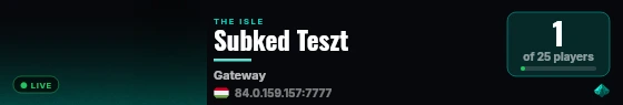 Subked Teszt live status badge