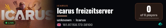 Icarus freizeitserver live status badge