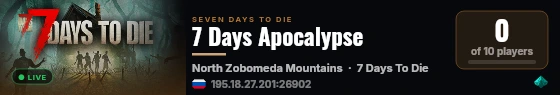 7 Days Apocalypse live status badge