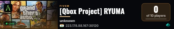 [Qbox Project] RYUMA live status badge