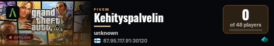 Kehityspalvelin live status badge