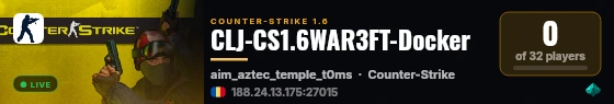 CLJ-CS1.6WAR3FT-Docker live status badge