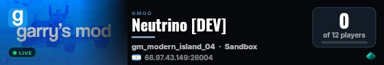 Neutrino [DEV] live status badge