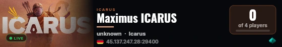 Maximus ICARUS live status badge