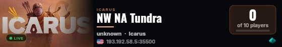 NW NA Tundra live status badge