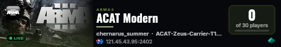 ACAT Modern live status badge