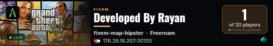 Developed By Rayan live status badge