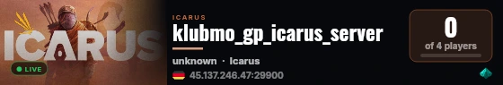 klubmo_gp_icarus_server live status badge