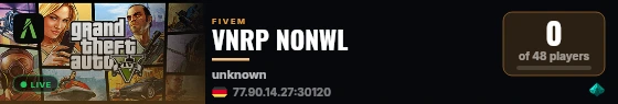 VNRP NONWL live status badge