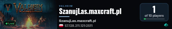 SzanujLas.maxcraft.pl live status badge