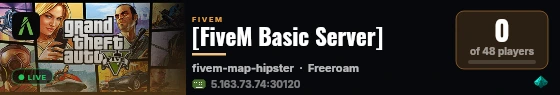 [FiveM Basic Server] live status badge