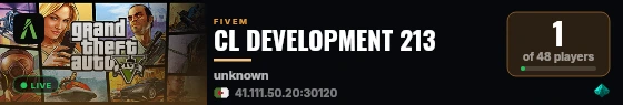 CL DEVELOPMENT 213 live status badge