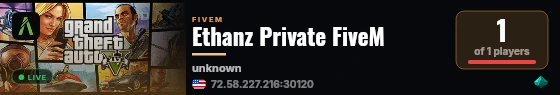 Ethanz Private FiveM live status badge