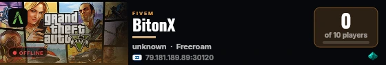 BitonX live status badge