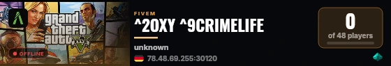 ^2OXY ^9CRIMELIFE live status badge